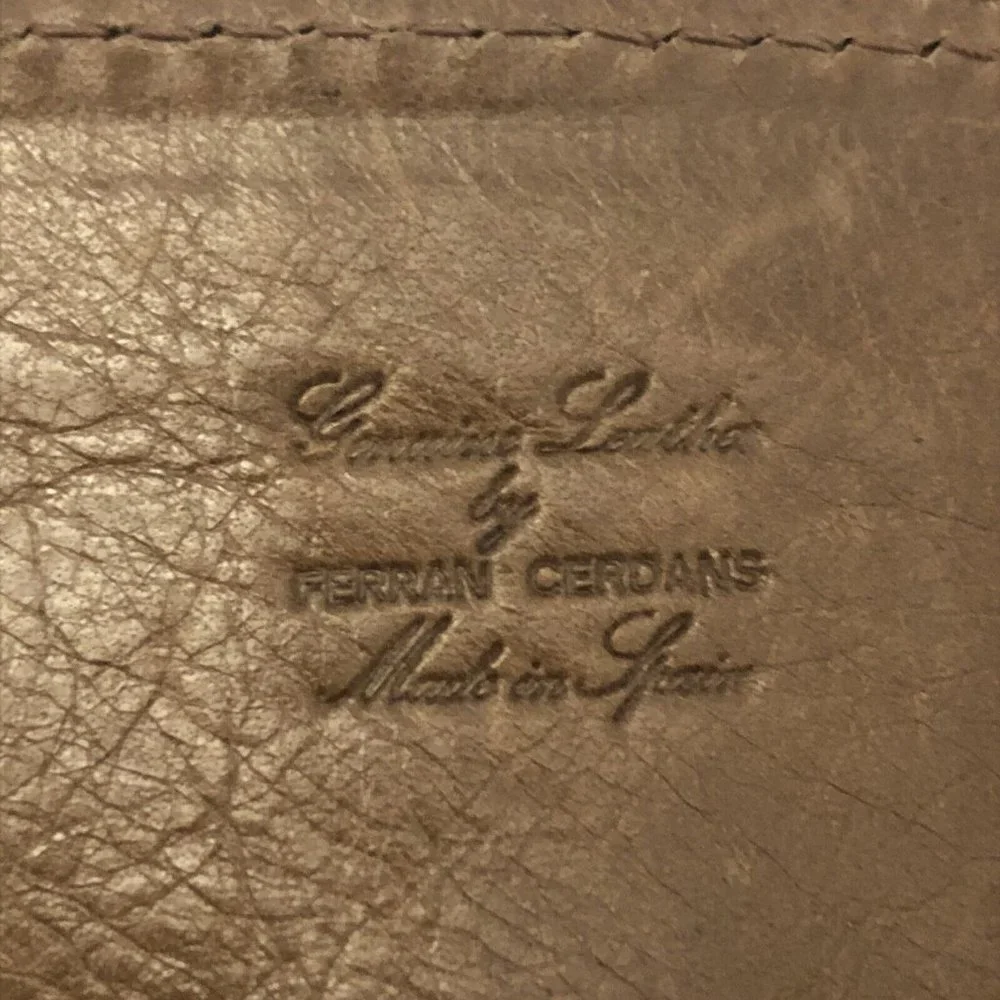 Vintage Ferran Cerdans Disseny Large Leather Wallet Clutch Made In Spain